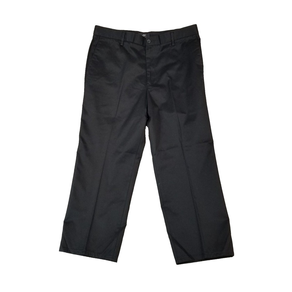 Dockers Pants Men 36x28 Black D2 Straight Fit Chino Cotton Twill Preppy Casual